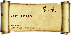 Vizi Anita névjegykártya